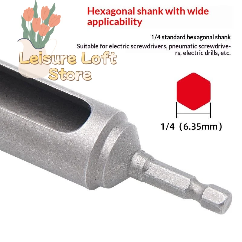 8-19MM Extended Opening Socket Head Sleeve Set for Electric Screwdriver Hex Tools for Cabinet and Machine Assembly