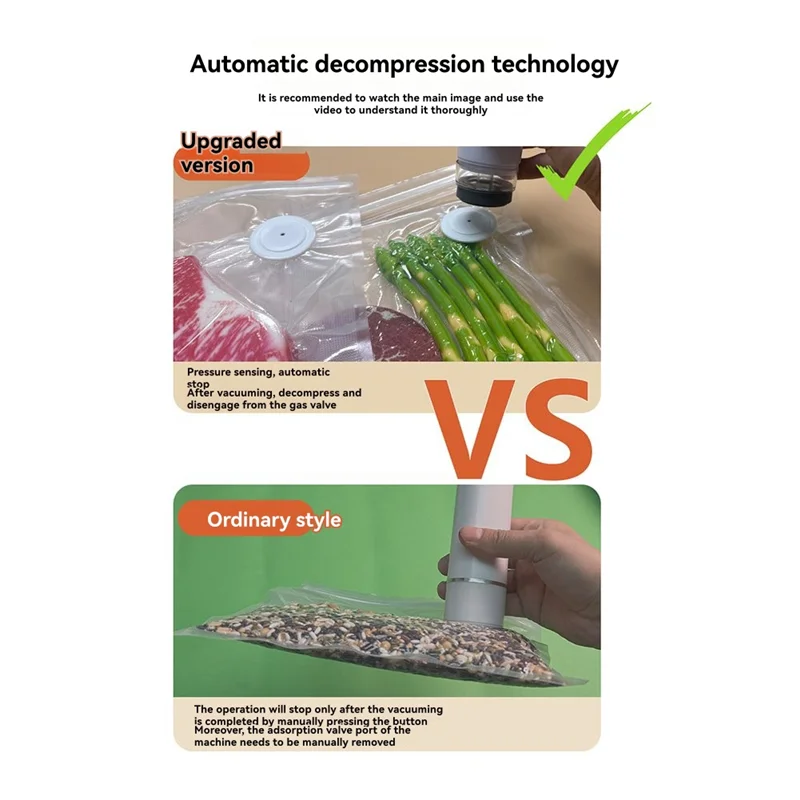 ABUS-Handheld Vacuümpomp Mini Draagbare Snel Vullen Voedsel Vacuümpomp Kleine Huishoudelijke Vacuümmachine