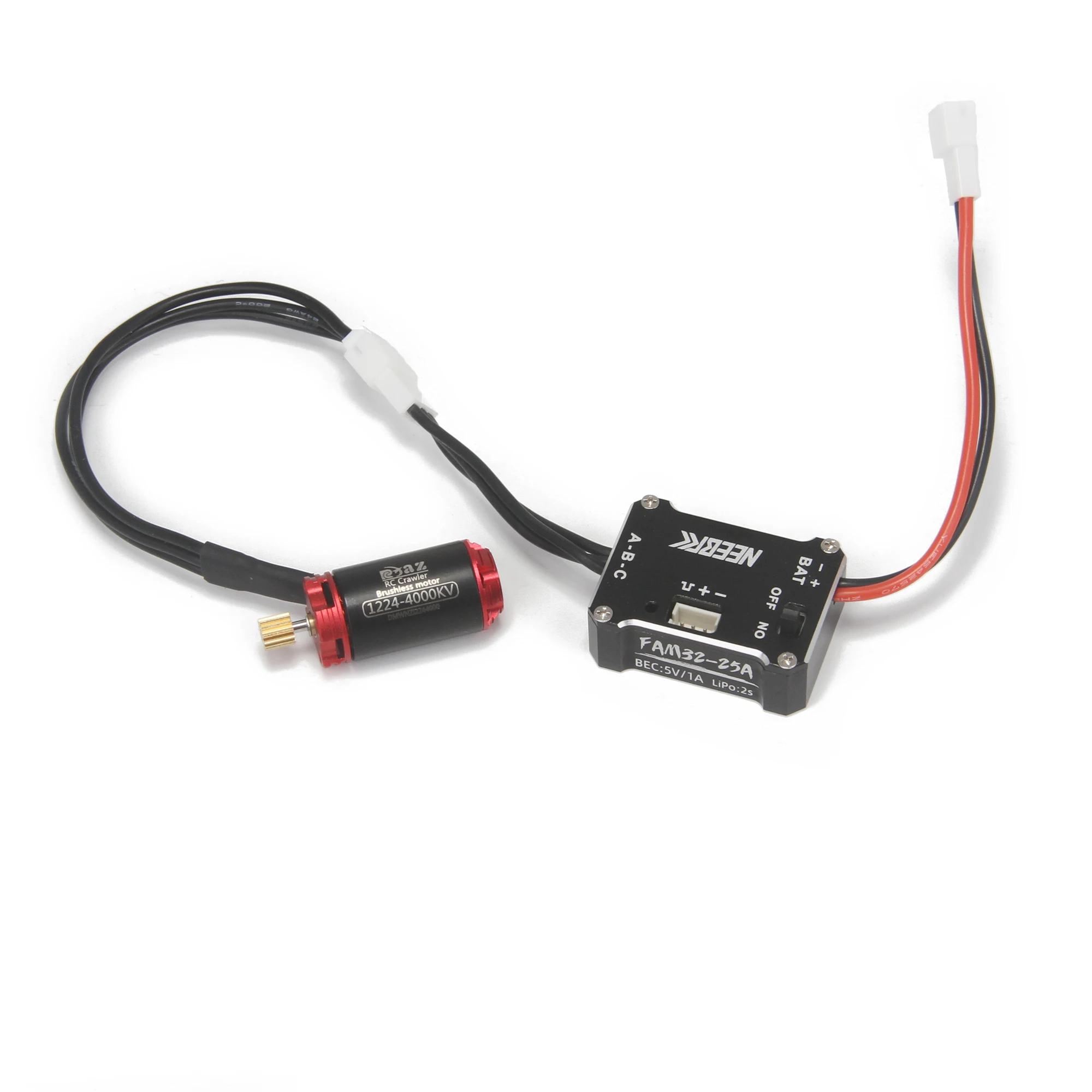 

1224 4000KV 3600KV Brushless 12T Gear Motor 25A 2S ESC 5V/1A BEC for 1/28 1/24 1/18 Off-road Mini Car Crawler Axial FMS SCX24