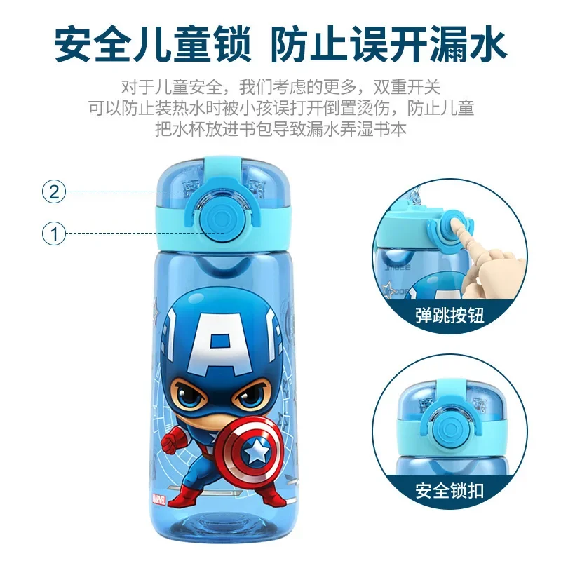 Marvel Spider-man Water Bottle Cartoon Kawaii Cup Summer Cute Waterbottle BPA Free