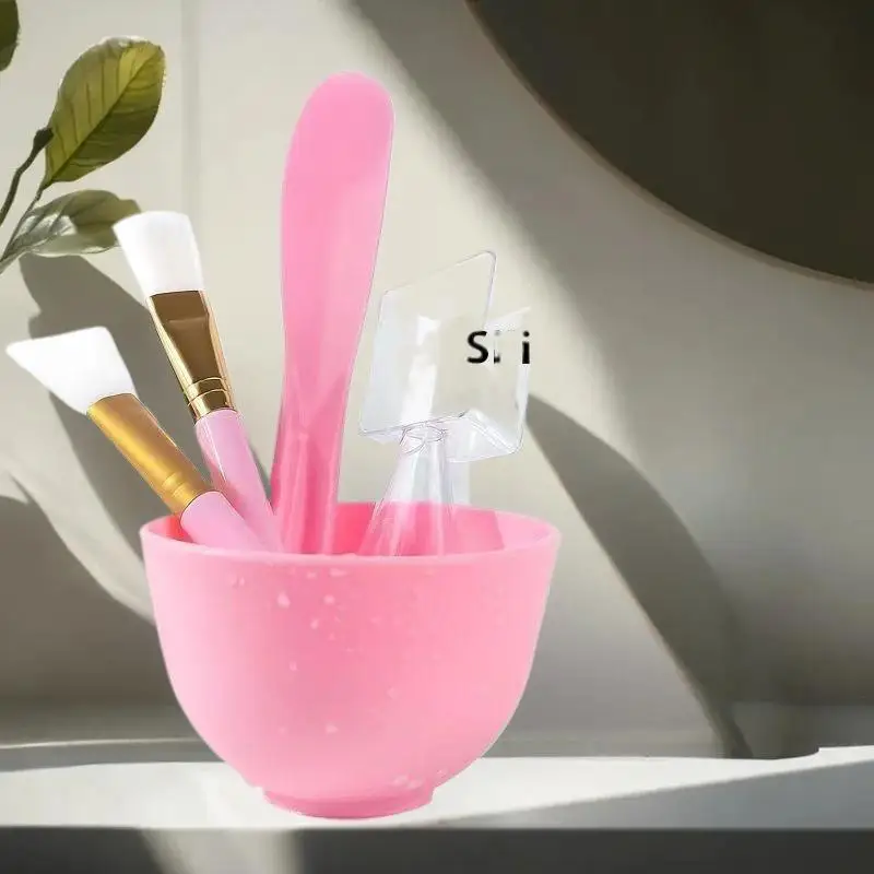 مجموعة أدوات العناية ببشرة الوجه من السيليكون، فرش قناع الوجه لصالونات التجميل، وعاء ملعقة، قناع الطين، فرشاة العناية بالبشرة، أدوات التجميل بنفسك