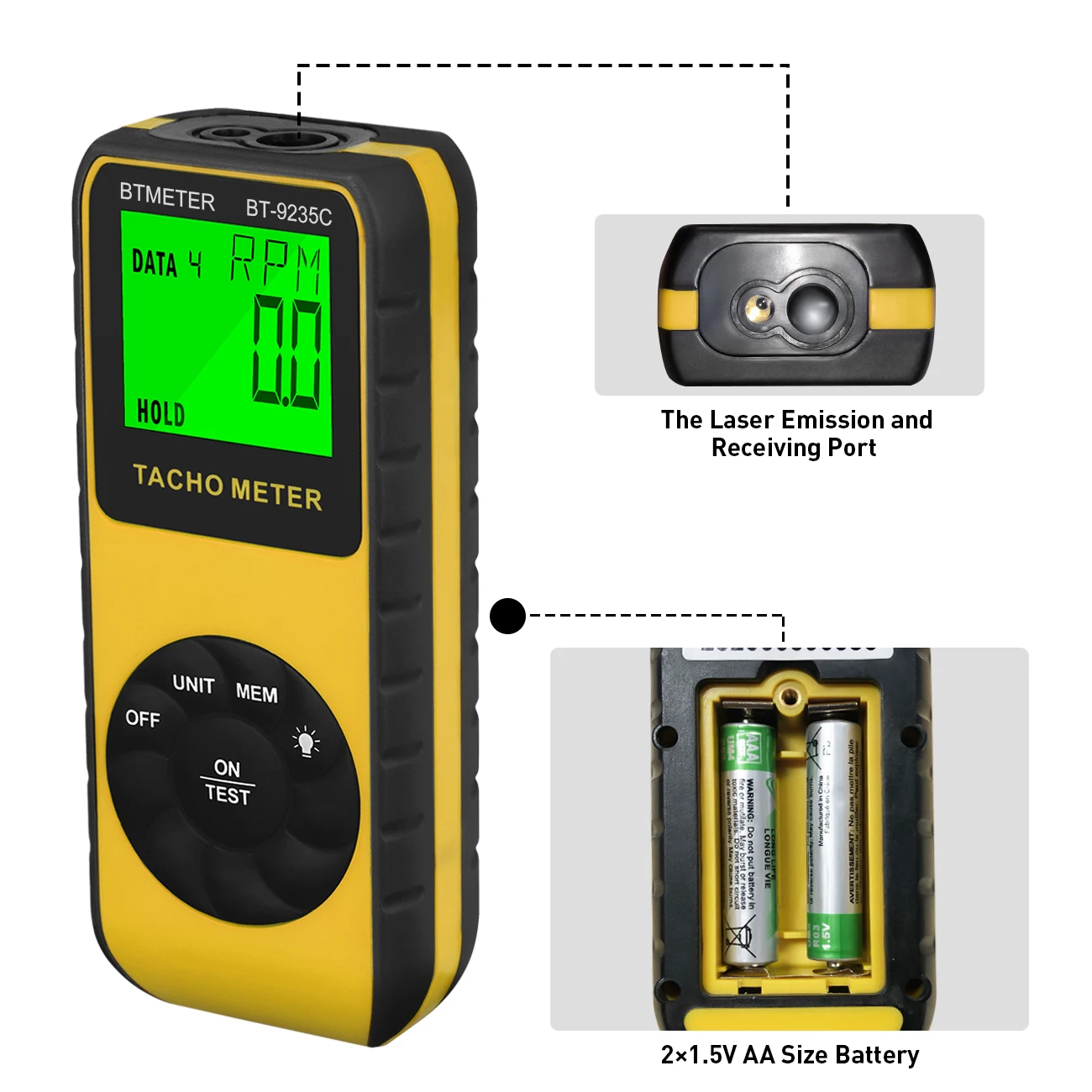 Digital Non-Contact Laser Tach - đánh giá và giá Industrial Laser Tachometer