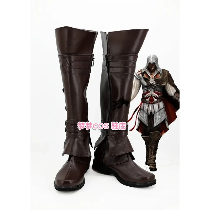 

Assassins Ezio Auditore da Firenze Creed Обувь для косплея Сапоги Сапоги в стиле аниме на Хэллоуин