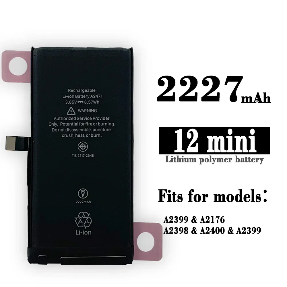 

Высококачественная сменная батарея для Iphone 12 mini 12 MINI A2399 2176 2398 2400 2399, новая встроенная литиевая батарея