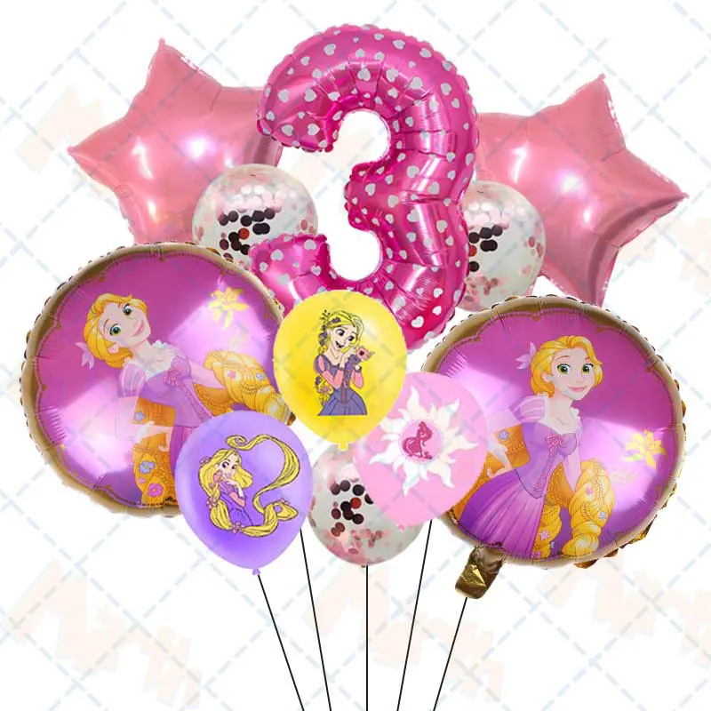 Tangled Balloon Girl Birthday Party Supply Gift Home Decor Pink Rapunzel 12inch Latex Ballon Baby Shower Wedding Decoration