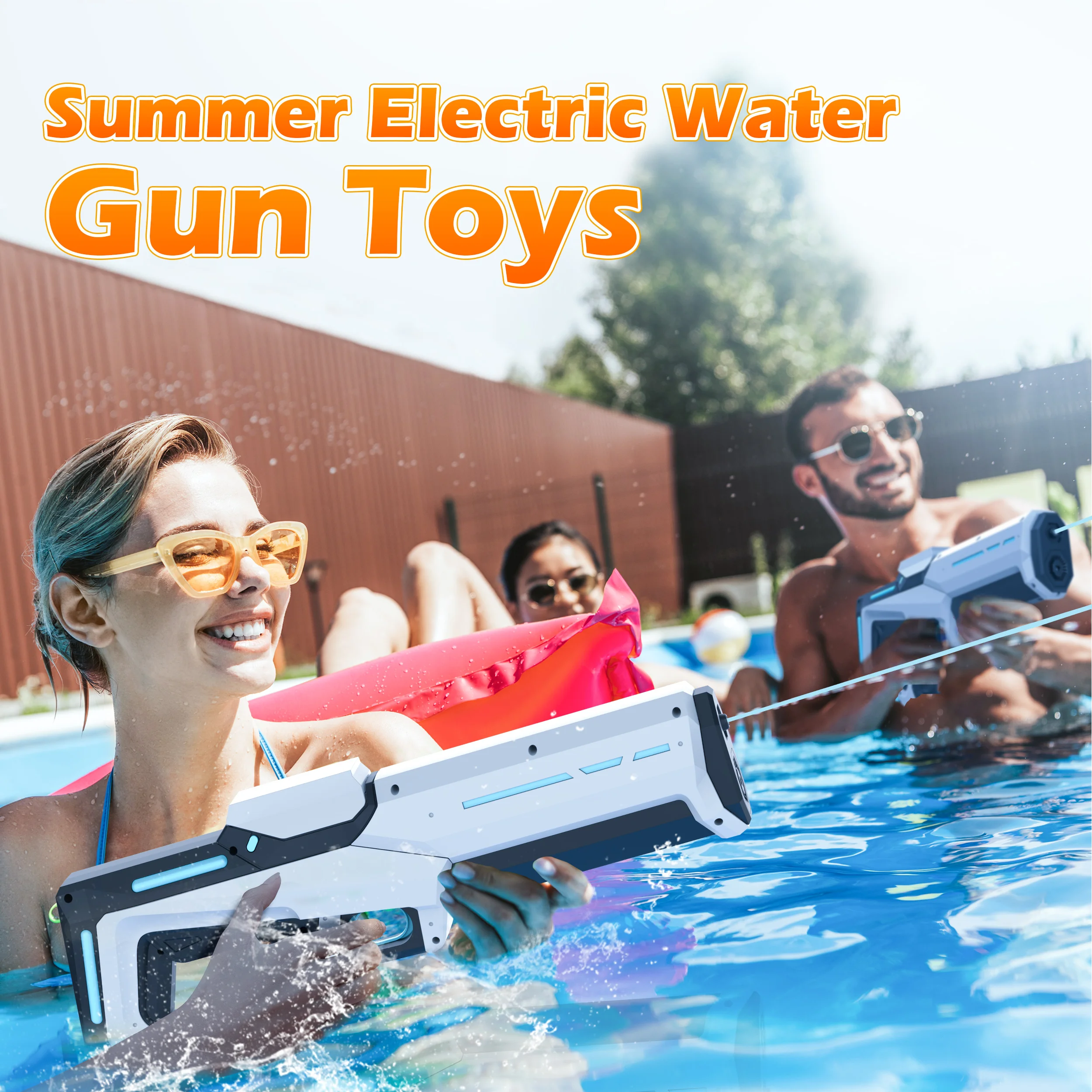 New Automatic Water Suction Gun Continuous Shooting Large Capacity Boy Handheld Electric Water Gun Outdoor Summer Children\'s Toy