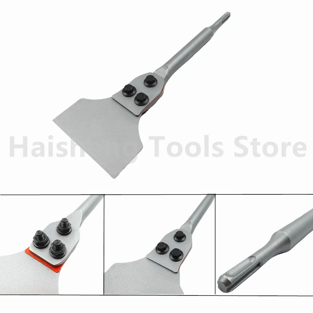 SDS Plus Floor Scraper Electric Hammer Replaceable Blade Scaling Chisel Shovel for Tile Brick Concrete Wall Removal Tools