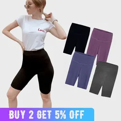 Pantalones cortos de ciclismo sin costuras para mujer, Shorts de cintura alta, informales, ropa de calle, Verano