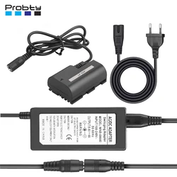 Probty LP-E6P lp e6p Dummy Battery ACK-E6 AC Power Adapter DC Coupler Kit for CANON EOS R5 II R6 R5 R5 Mark II Camera