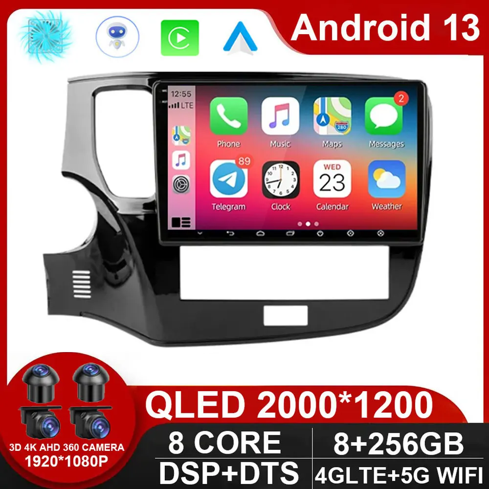 

Android 13 For Mitsubishi Outlander 3 III GF0W GF0W GG0W 2018 - 2021 Car Video Player Navigation GPS Multimedia NO DVD 2 DIN