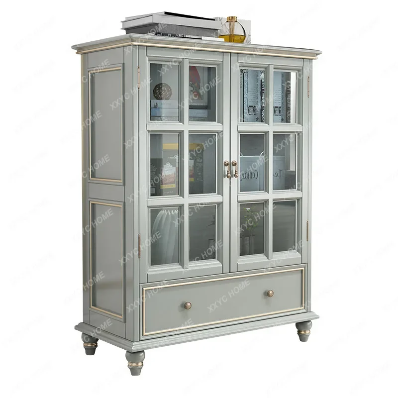 solid wood dining side storage combination living room light luxury dining room cabinet simple