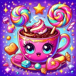 SDOYUNO Full Diamond Mosaic Cartoon Cup Diamond Painting Colourful Candy Art Complete Kit Handmade Gift