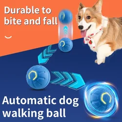 Elektrische Smart Jump Rolling Ball Hund Spielzeug Automatische Ball Launcher Lustige Selbst-moving Welpen Spiele Haustier Indoor Interaktive Pet Spielzeug