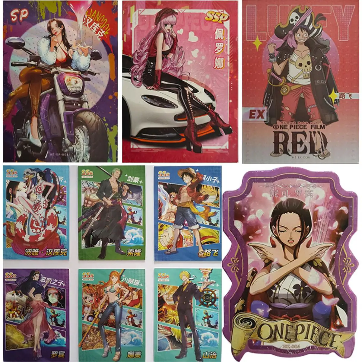 Anime ONE PIECE Perona Boa Hancock Nico Eustass Kid Robin SSR SP EX series collection card Children\'s toys Board game card