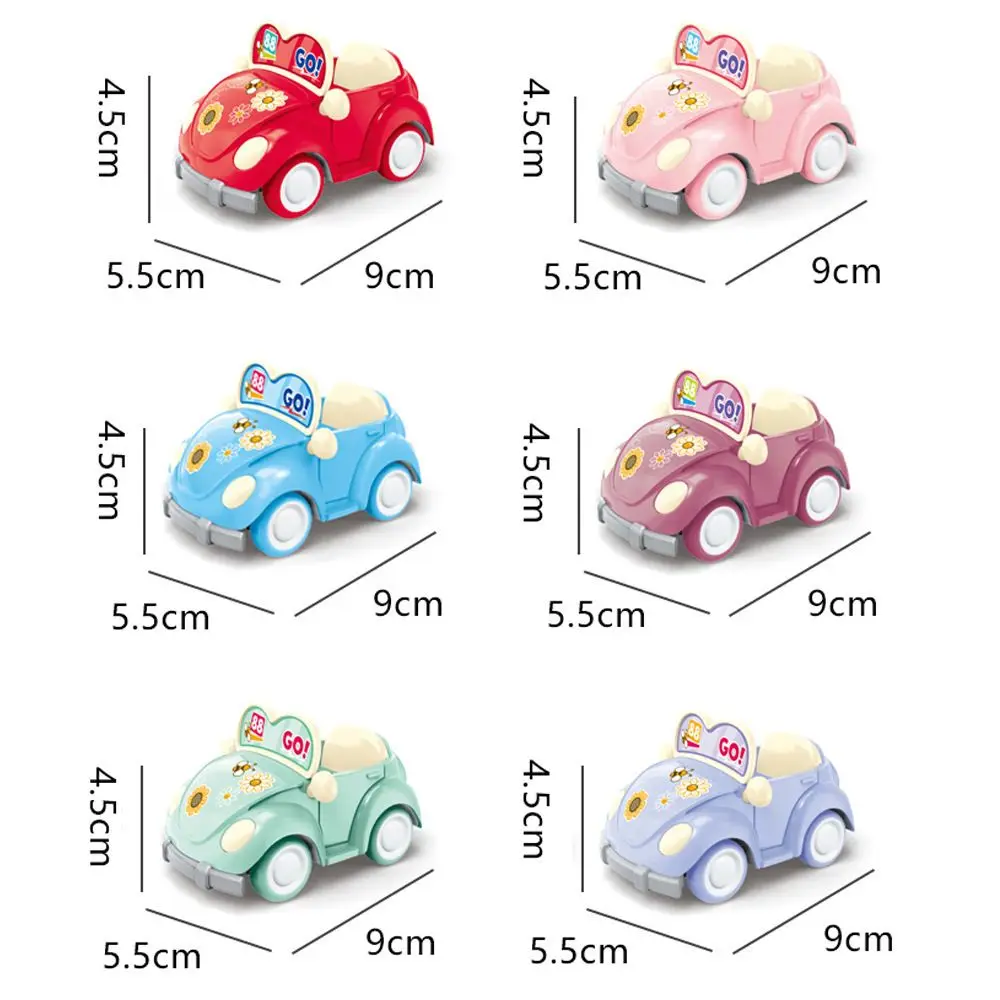 1PCS Mini Forest Family Purple Q Pull Back Convertible Car Cartoon Miniature Furniture Dollhouse Model Set Kids Toy Girl Gifts