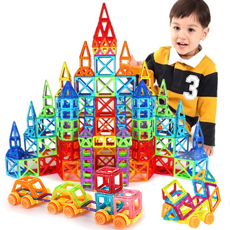 Mini Size Magnetic Building Blocks DIY Magnets Toys For Kids Designer Construction Sets Xmas Gifts For Children Toys