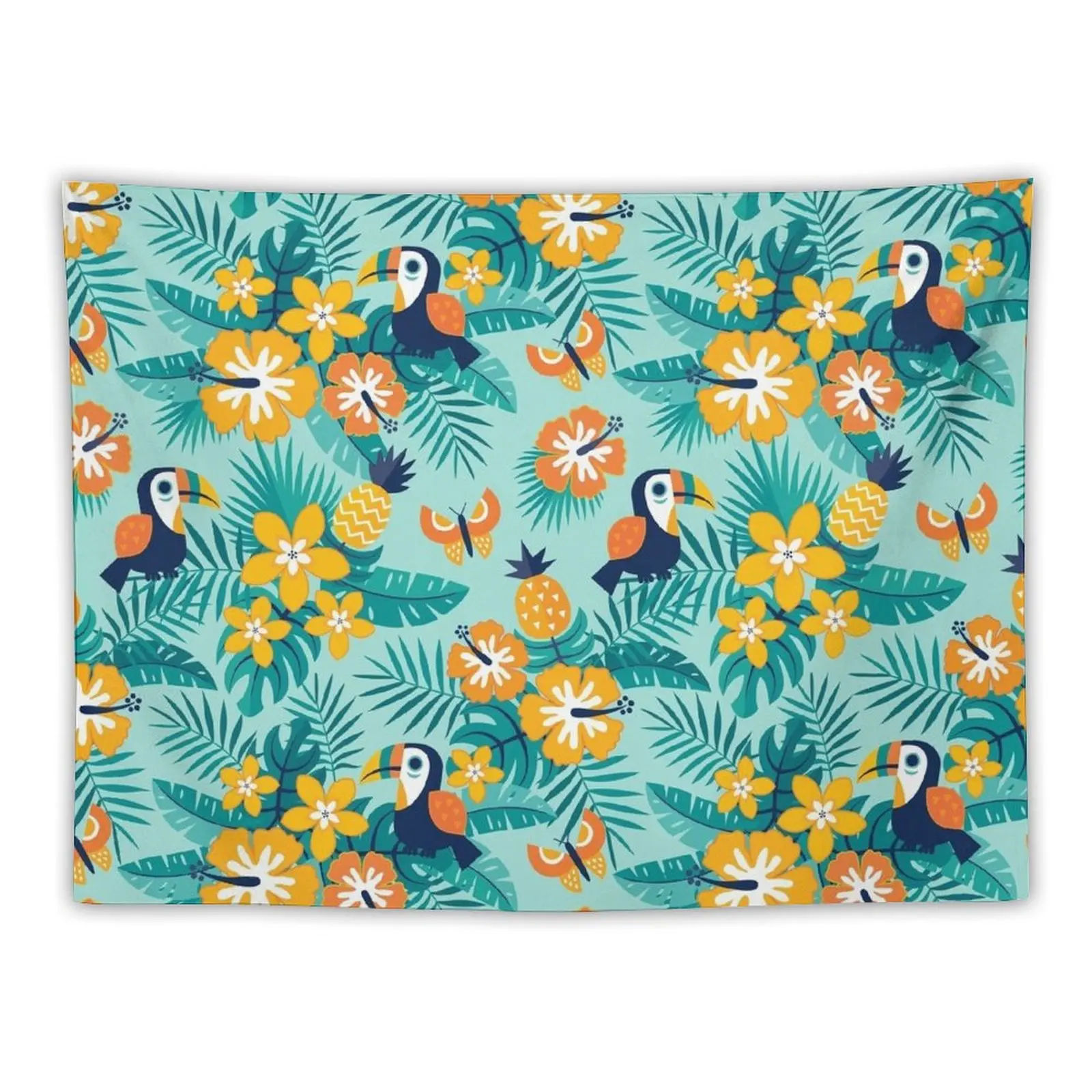

Gone Troppo - Orange and Aqua Tapestry Decoration Aesthetic Bed Room Decoration Room Decore Aesthetic Tapestry