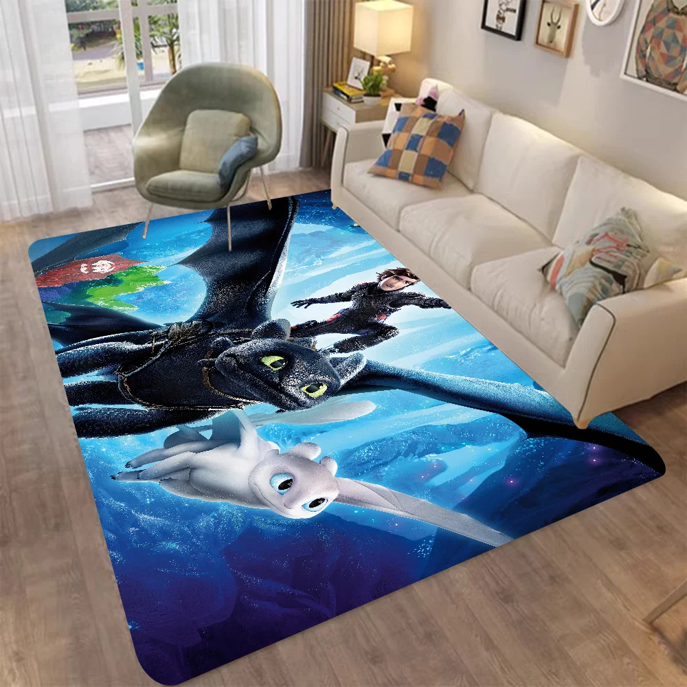 

H-How To-Train Your D-Dragones Entrance Hallway Carpet INS Style Soft Bedroom Floor House Laundry Room Mat Anti-skid Bedside