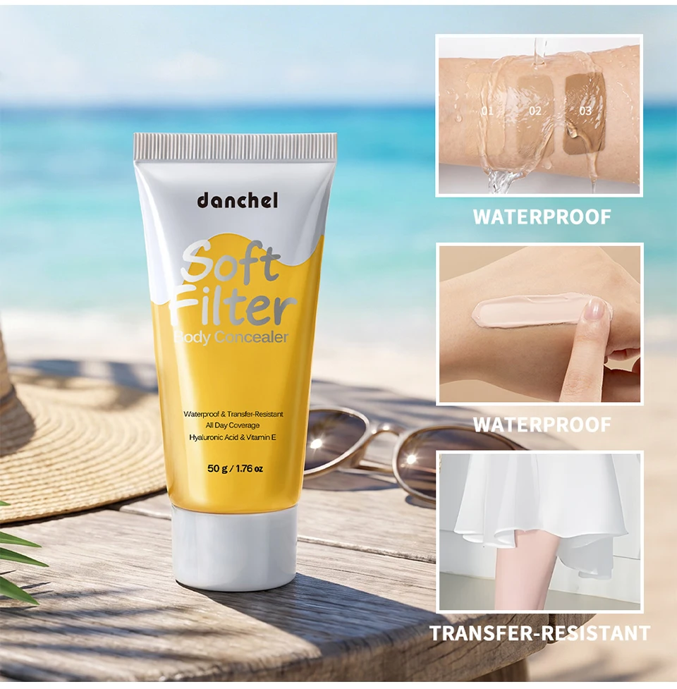 Body Concealer Waterproof Transfer Resistant Long Lasting High Coverage Natural Finish Makeup for Scars Spots Veins Tattoos