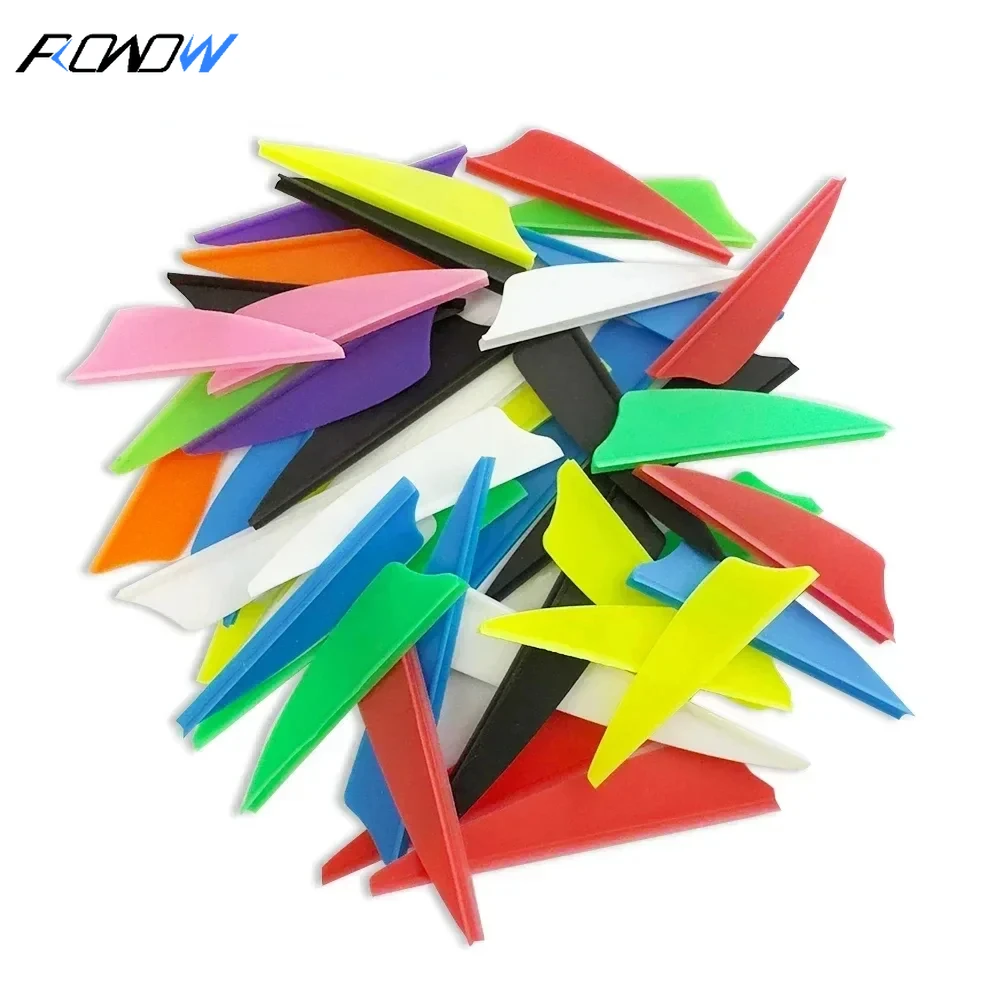 

ROWOW 60pcs Archery 2.5'' Plastic Arrow Vanes Feather Accessories for Carbon Arrow Shaft Arrow DIY Shooting Hunting