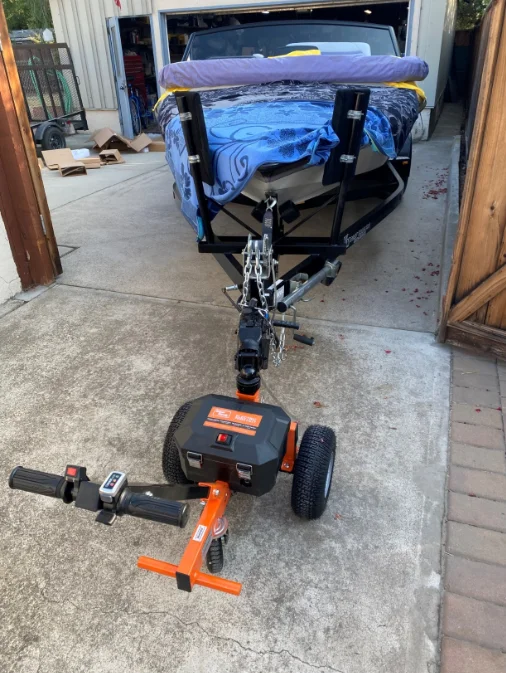 عربة يدوية ثلاثية العجلات قابلة للتخصيص، مقطورة معدنية كهربائية ذاتية الدفع، أدوات تخزين منصة فولاذية مطلية بالمسحوق