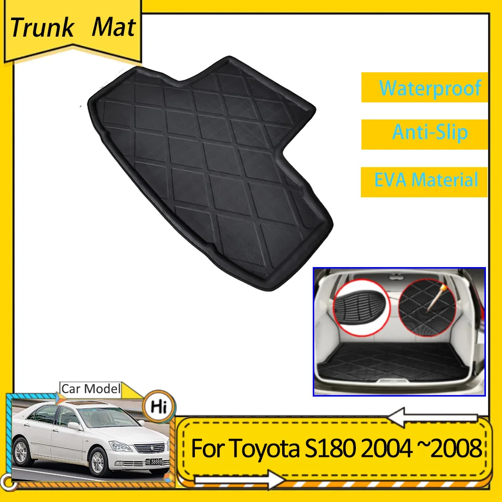 

Car Trunk Mat For Toyota Crown S180 MK12 2004~2008 Accessories Cargo Boot Pad Protective EVA Waterproof Carpet Liner Carg Cover