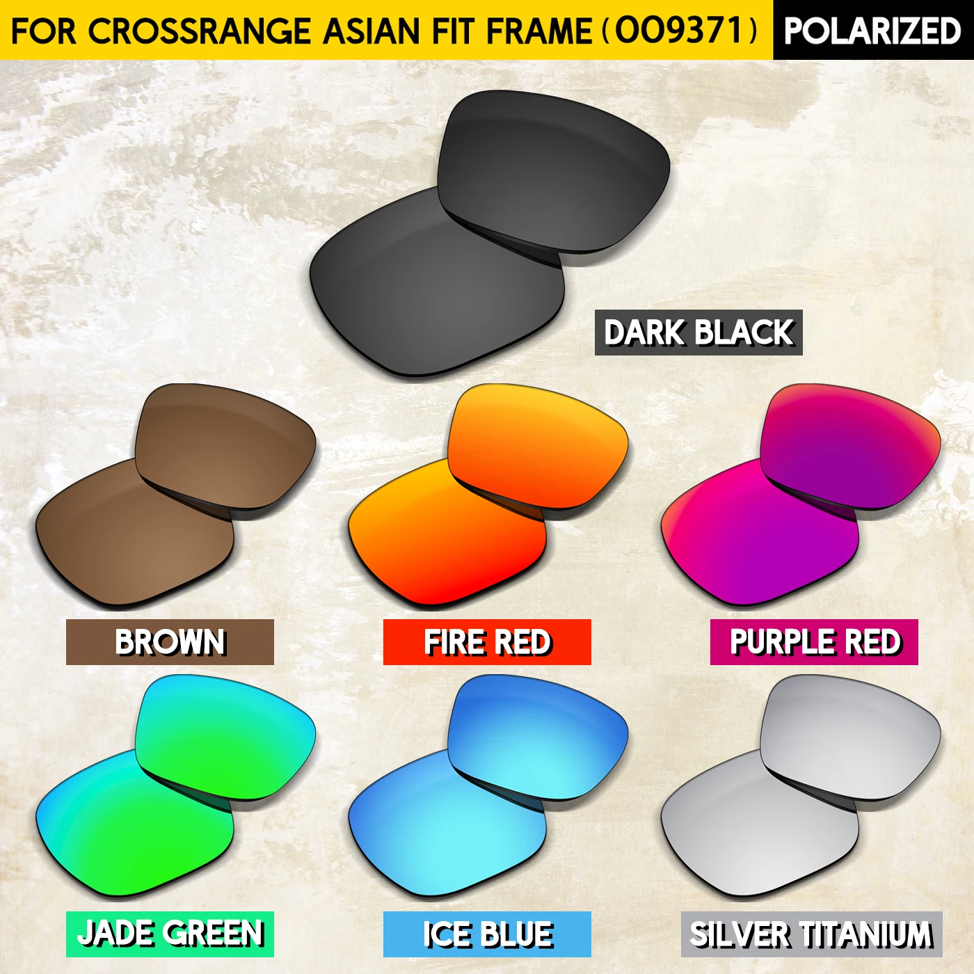 Performance Polarized Replacement Lenses for Oakley Crossrange Asian Fit OO9371 57mm Sunglasses - 100% UV Protection