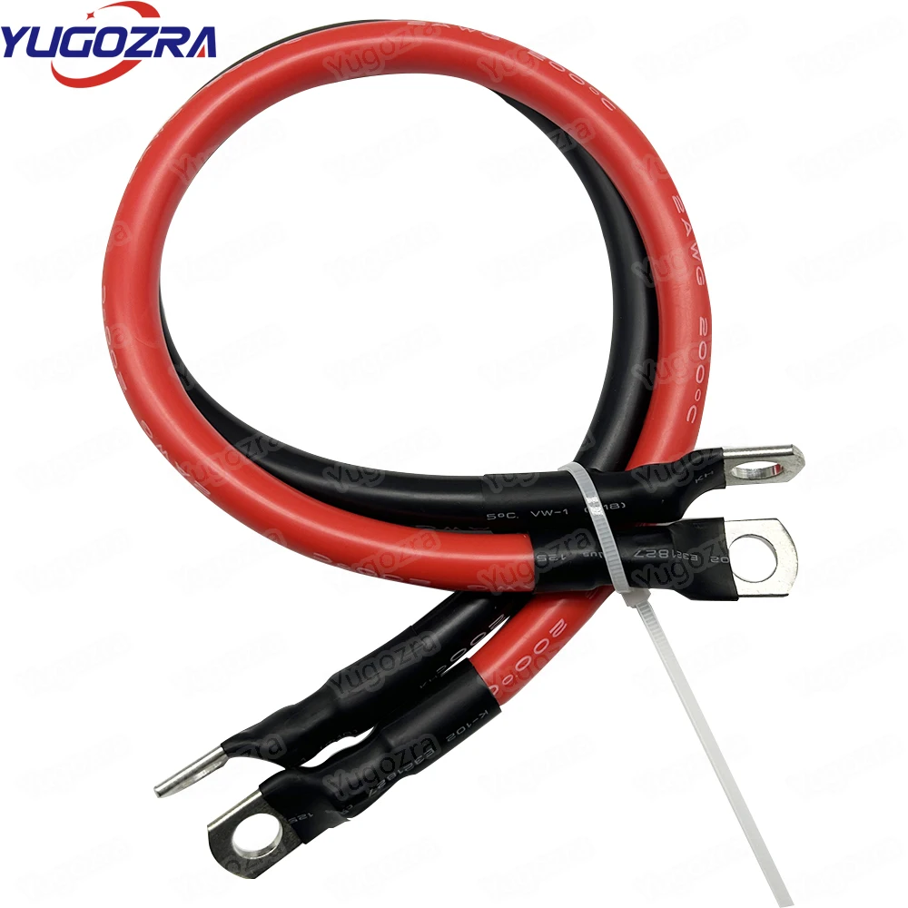 Silicone Wire  0 1 2 4 6 7 8 AWG Ultra Soft Tin-plated Copper Battery Cable with Plug High Temperature Flexible Wire