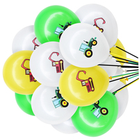40 Pcs Construction Vehicle Balloons Kit 12 Inch Latex Party Favors Decorative Birthday Tropical Garden Wedding Shower Kids