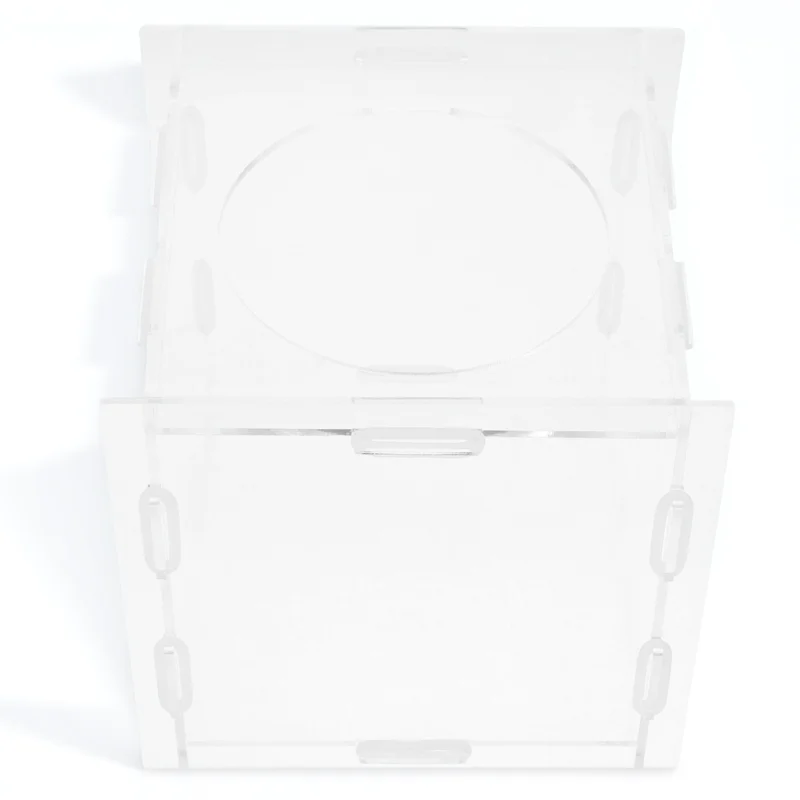 추첨 상자 15x15x15cm 투명 추첨 복권 기부 헌금통 파티 용품 보관 투표 상자 티켓 수집