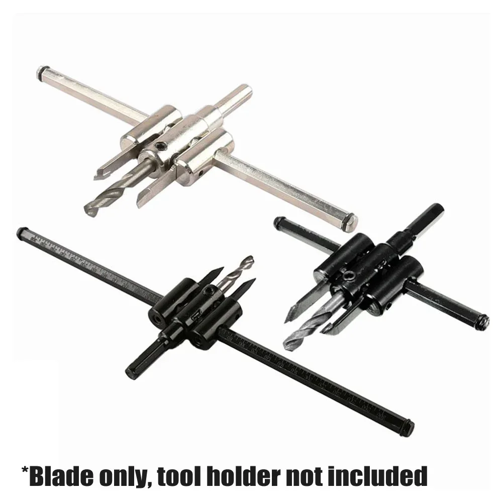 2pcs Adjustable Circle Hole Cutter Wood Drywall Drill Bit Saw Round Cutting Blade Aircraft Type DIY Tool Woodworking 45/50/48mm