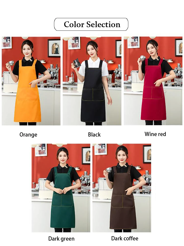 プロ仕様ツイルワークエプロン - 防水、長持ちする汚れ・摩耗に強い、レストラン・カフェ・食品サービス業界向け