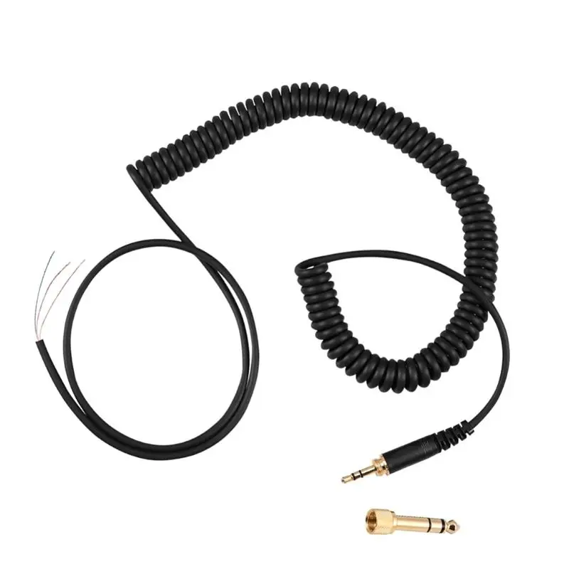 ADWE Earphone Audio Line for DT 770 770Pro 990 990Pro Headsets Elastic Headphone Cable Lines Props