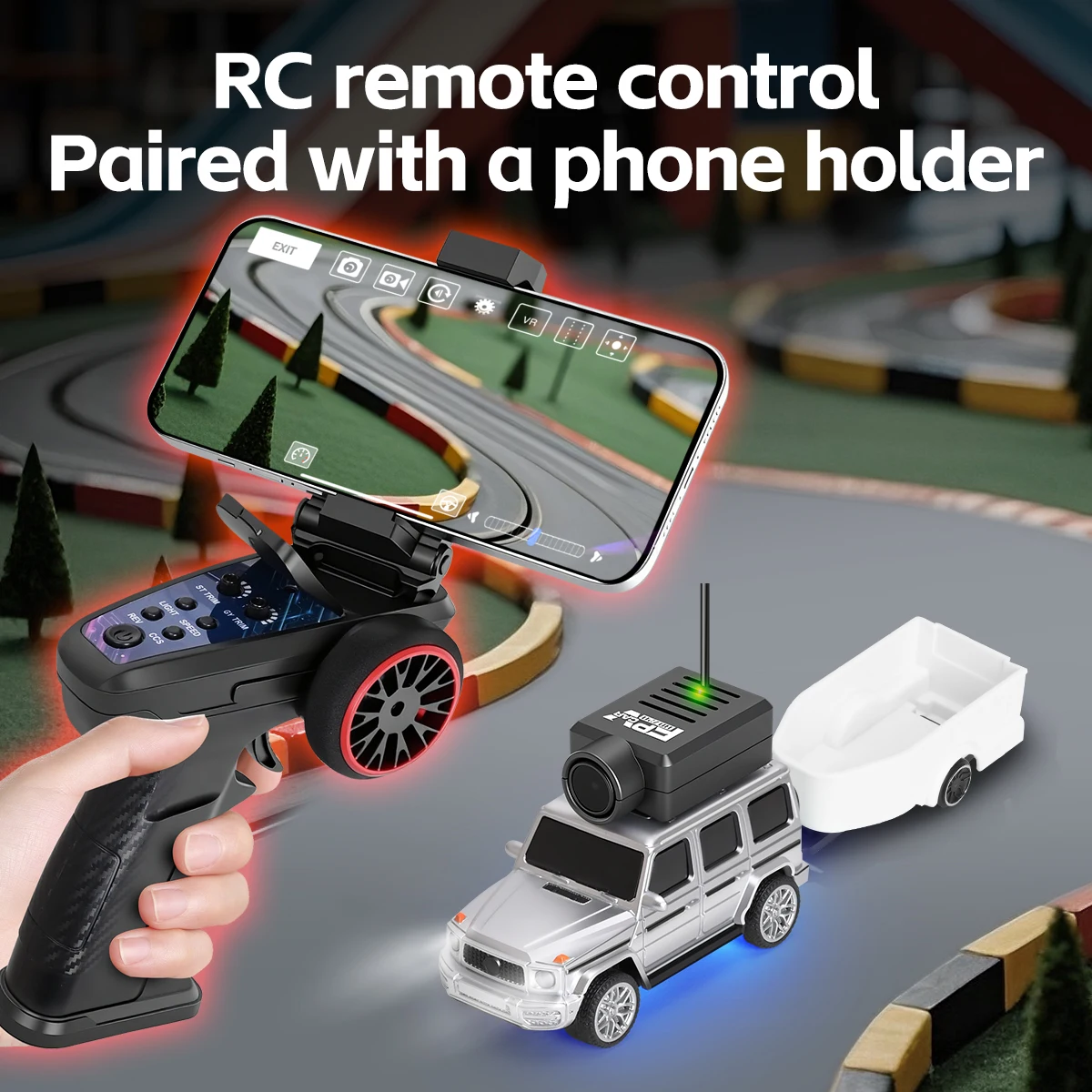 WLtoys 1/64 Mini Camera Car 720P FPV WiFi RC Car APP Control 2.4G Remote Control Racing Vehicle Toy for Kids