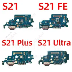 AiinAnt conector de placa de cargador USB, puerto de carga, Cable flexible, base Original For Samsung Galaxy S21 Ultra Plus FE S21+ G998B G998U G996B G996U G991B G991U G990B G990E G998N G996N G991N G990U Spare Parts