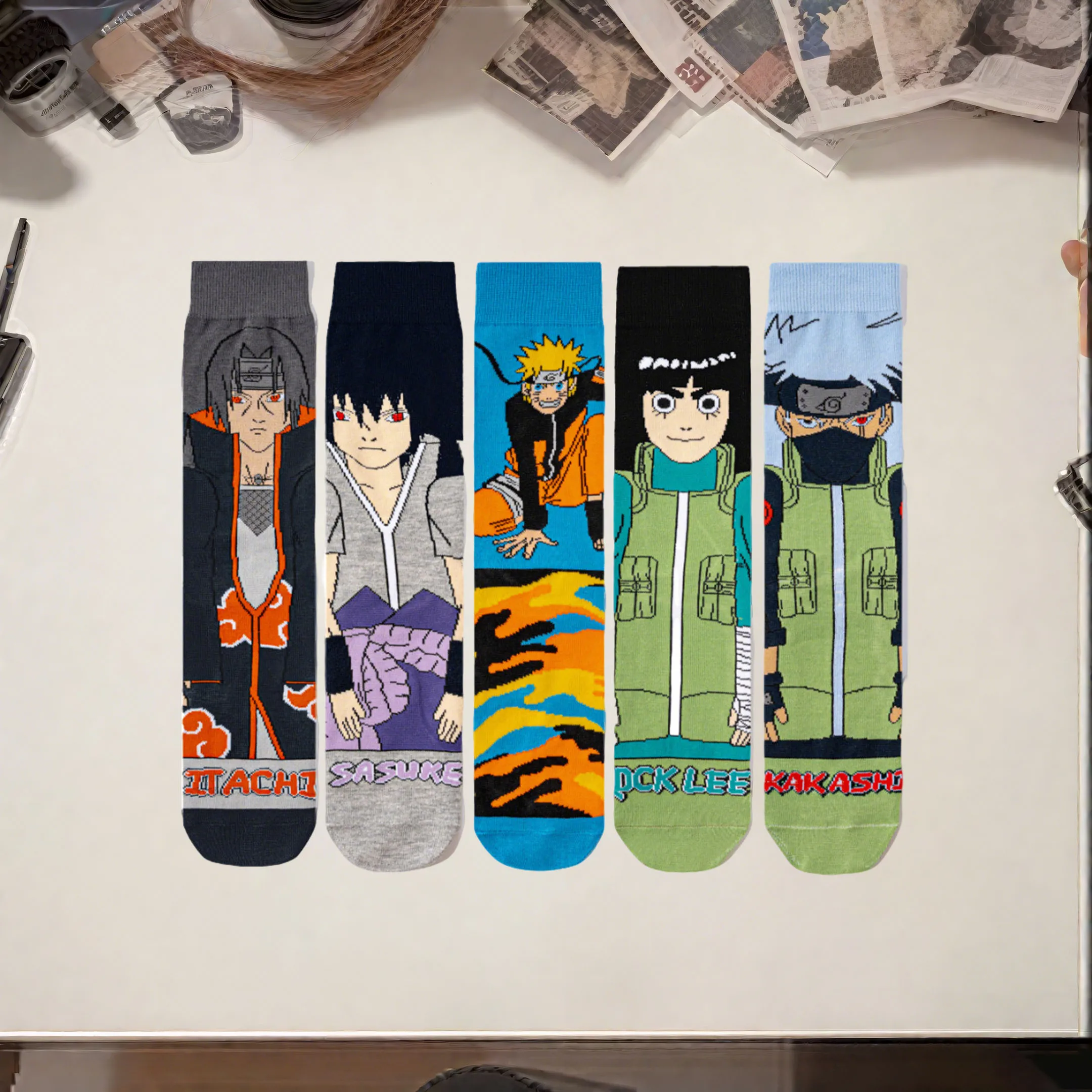 

1 пара вязаных длинных носков унисекс серии Naruto Anime