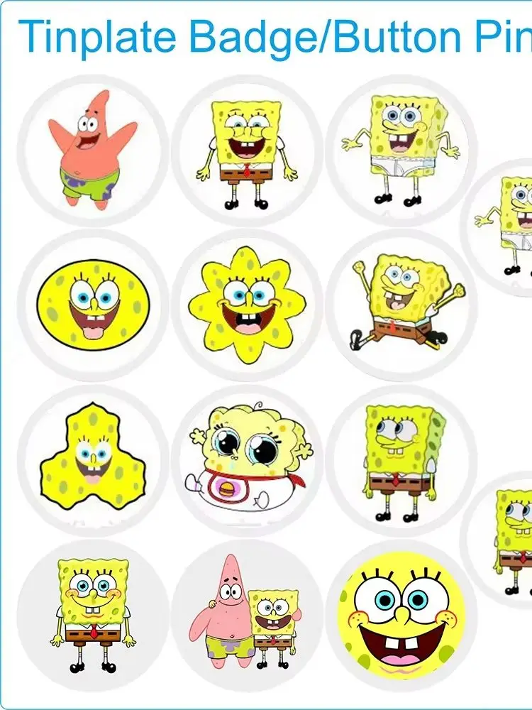 Cartoon SpongeBob Party-Geschenke Armband Schlüsselanhänger Aufkleber Geschenktüten-Füller Karnevalspreise Kinder-Party-Geschenk Geburtstagszubehör