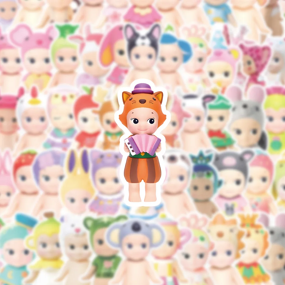 

60PCS Cute Sonny Angel Cartoon Graffiti Stickers Creative DIY Decorative Car Water Cup Mobile Case Sticker Waterproof Kids Toys