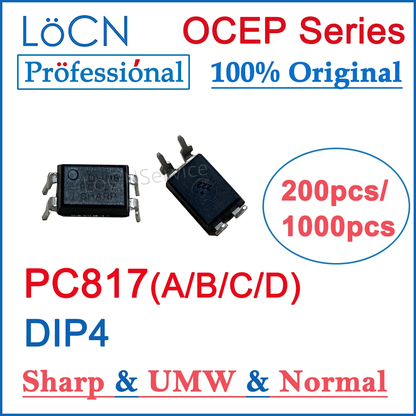 1000PCS PC817 DIP4 PC817C PC817B PC817D PC817A 817C D B PC817X4NSZ9F PC817X3NSZ9F SHARP UMW 100% Original High Quality