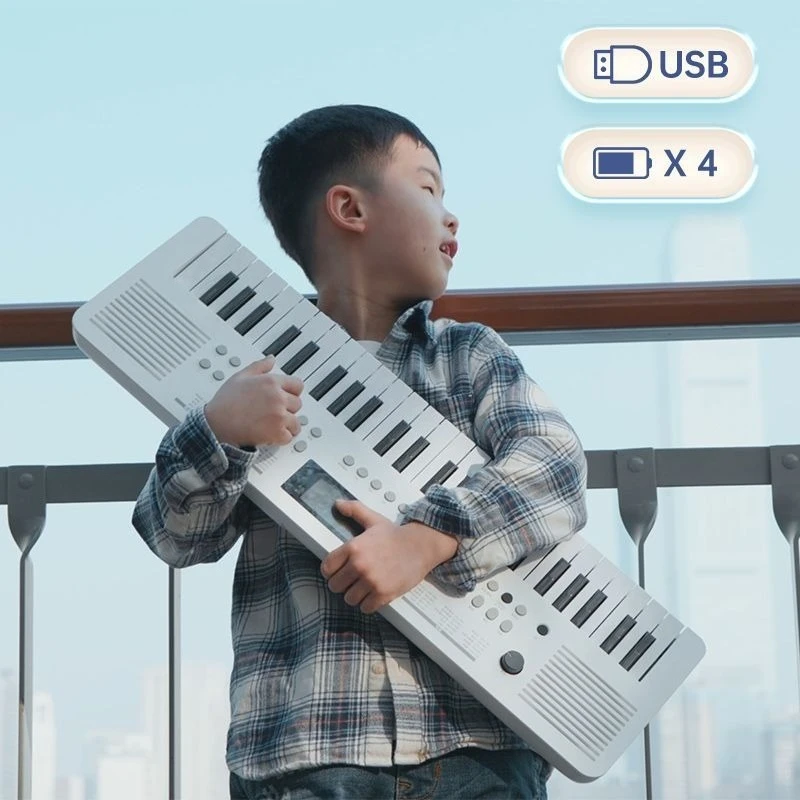 49 Keys Electronic Organ Smart MIDI Electric Piano LCD Digital Intensity Sensitive Keyboard Adult Children Beginner Music Pianos