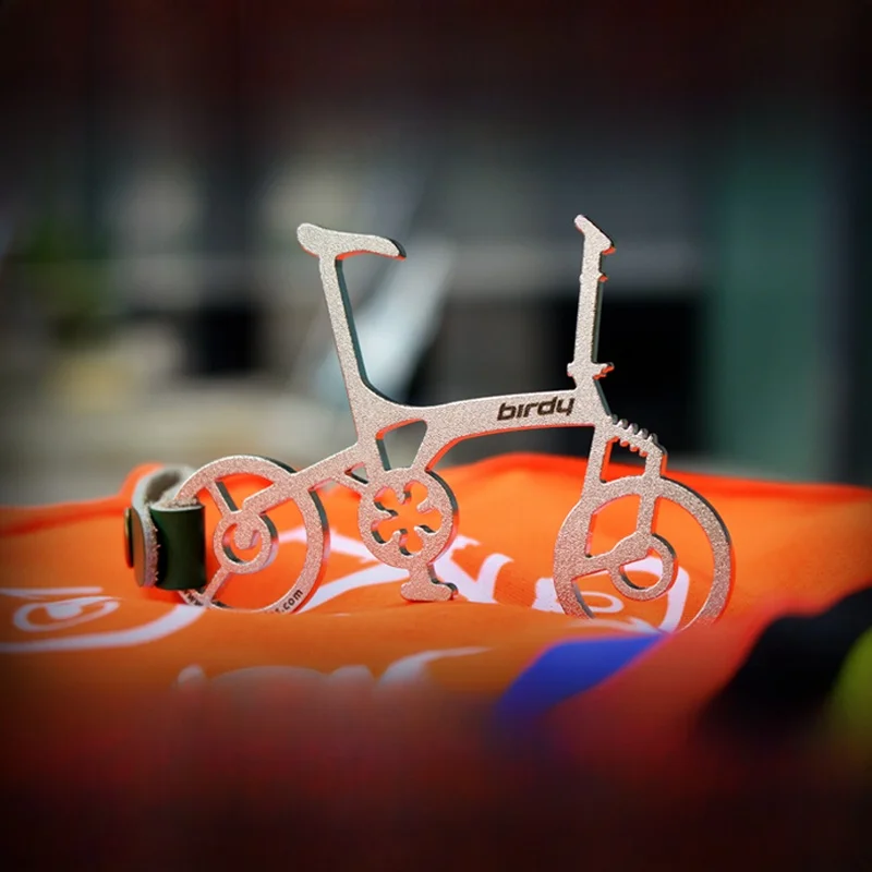 

Брелок для велосипеда BIRDY, открывалка для бутылок, модель из нержавеющей стали 304, оборудование для езды на велосипеде, аксессуары, светоотражающие наклейки