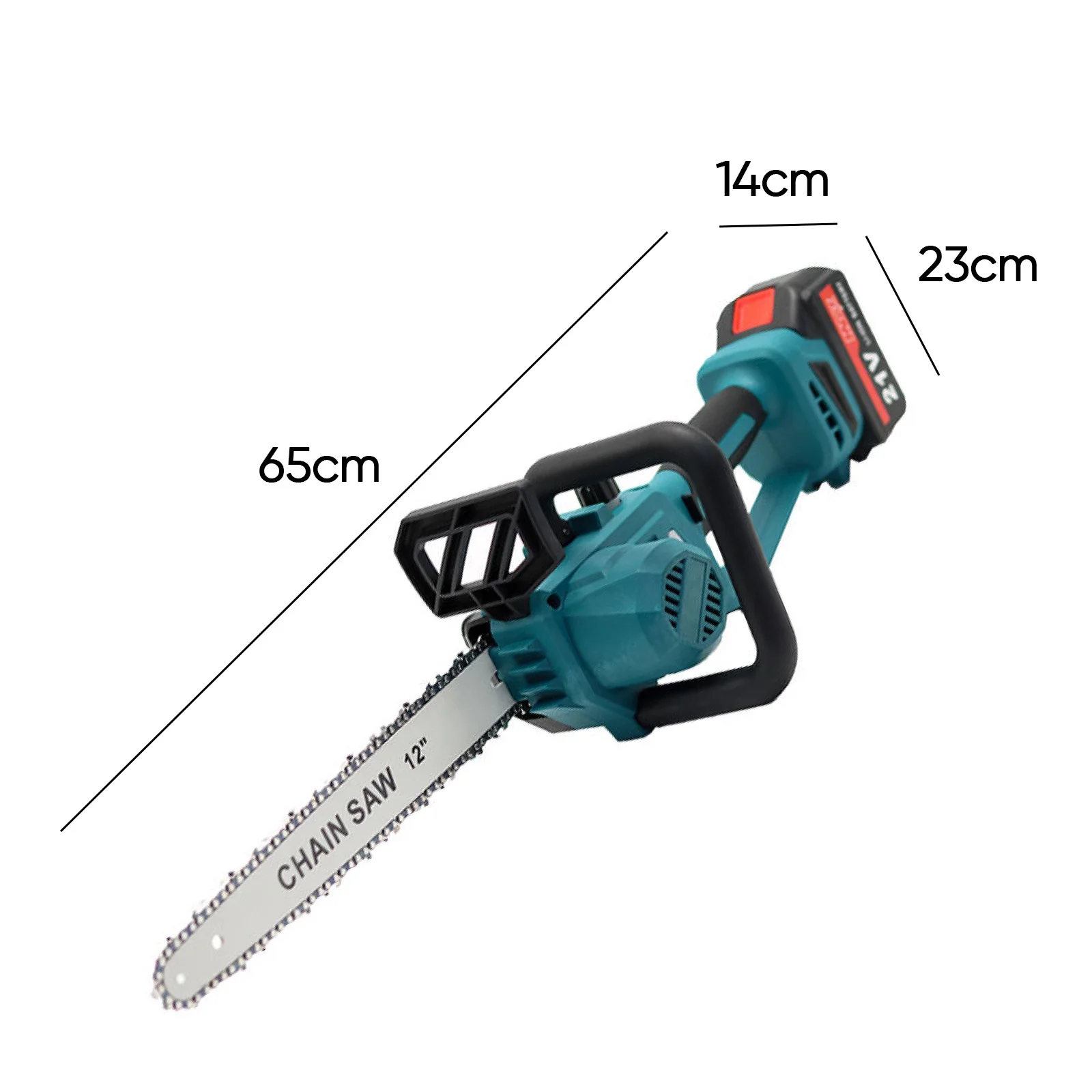 1500W Bürstenlose 12-Zoll-Elektrokettensäge, kabellos, für Holzbearbeitung, Handwerkzeug, Gartenwerkzeug, kompatibel mit Makita 18V Akku – Detail 9