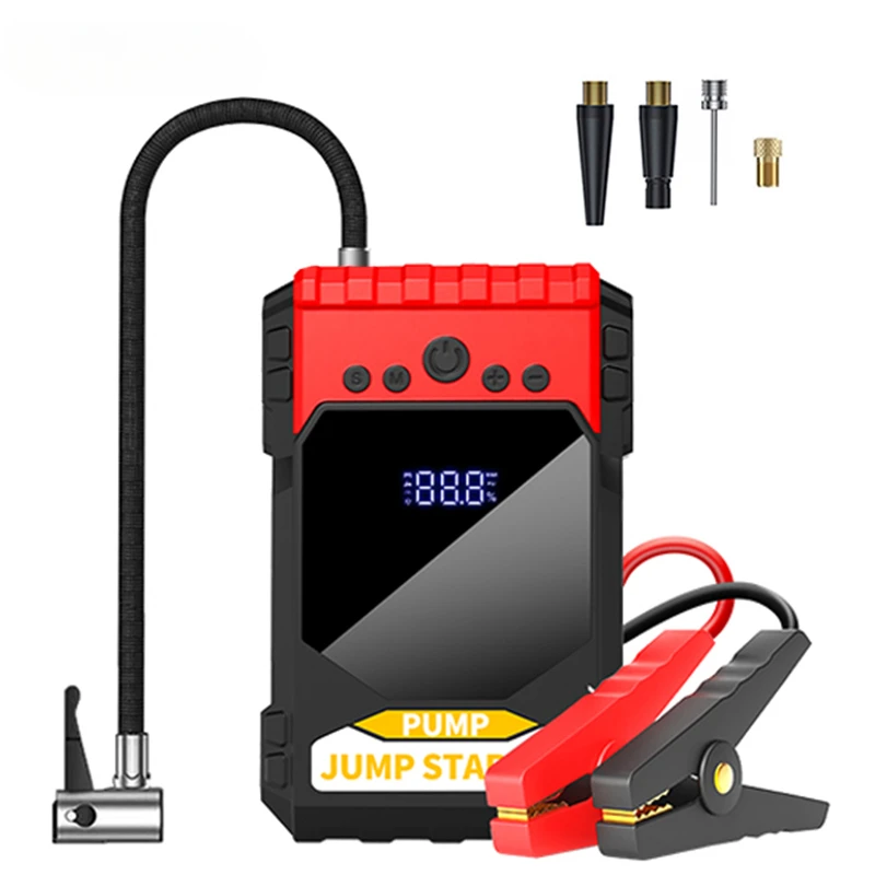 

4 In 1 1000A Car Jump Starter 22000mAh Power Bank 150PSI Air Compressor Tire Pump Portable Charger Car Booster Starting Device