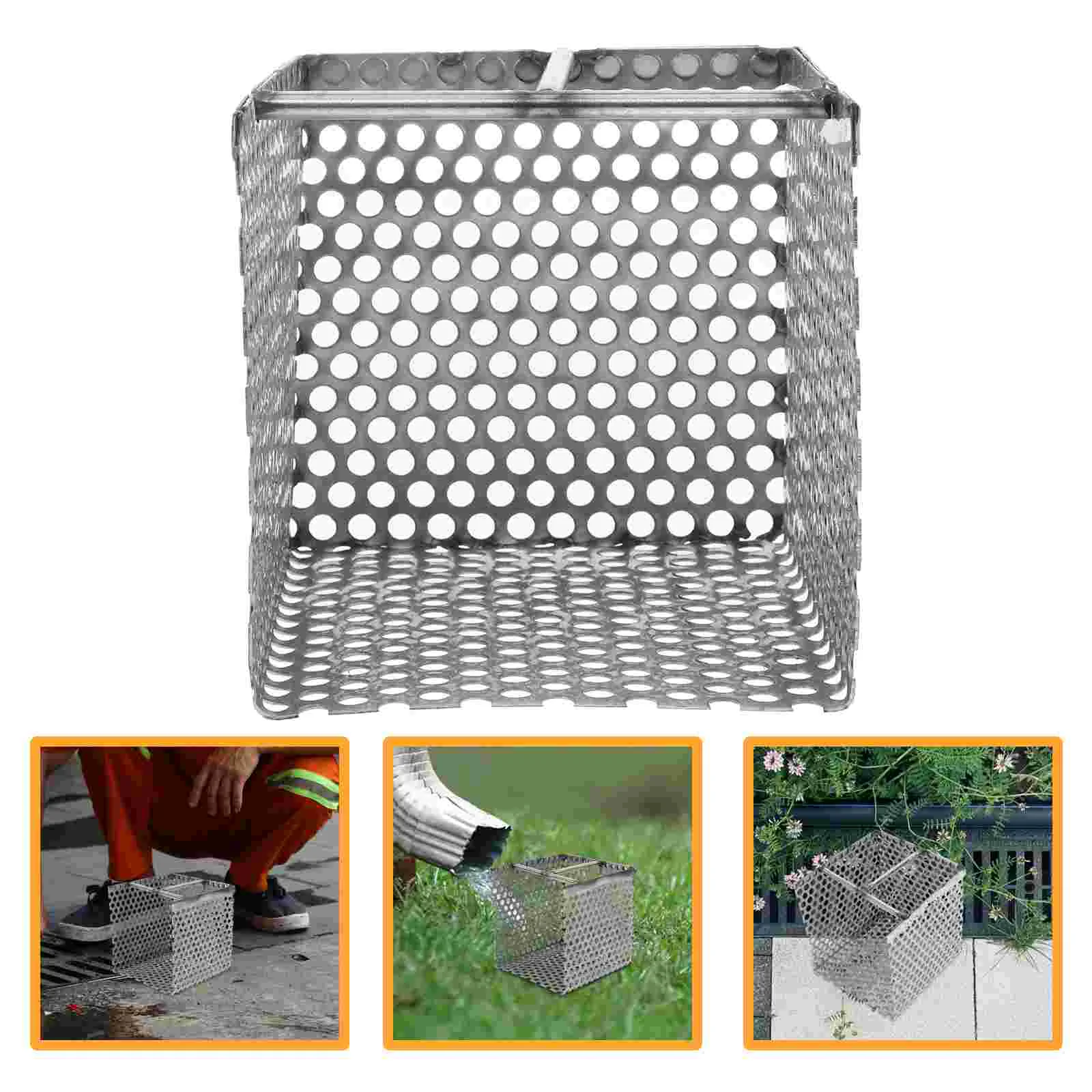 

Gutter Filter Basket Handheld for Strainers Slip Through The Net Stainless Steel Drain Filtering Perculators