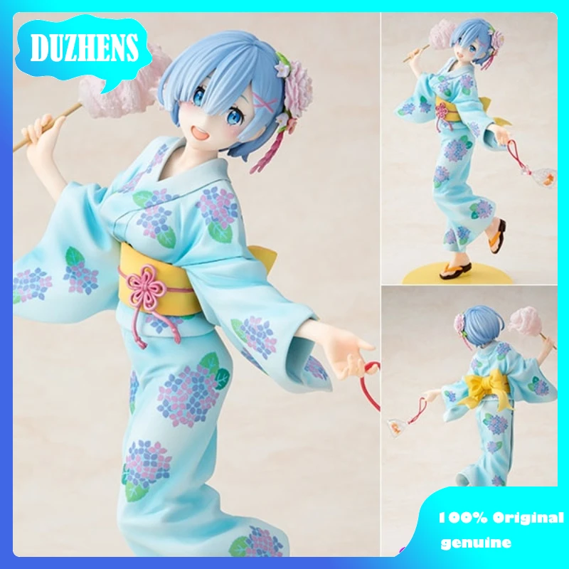 100% Original:Anime Re:Zero REM Bathrobe kimono 23cm PVC Action Figure Anime Figure Model Toys Figure Collection Doll Gift