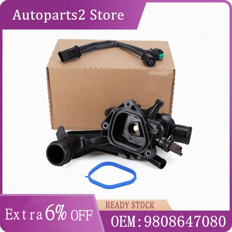 9808647080 Cooling System Pump Coolant Thermostat Hose For Peugeot 207 308 1.6T Citroen C4 L C4(B7) DS3/4/5/6 Heating Thermostat