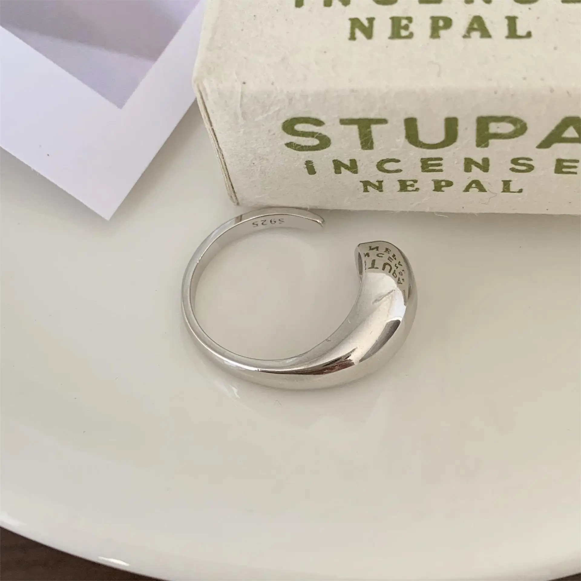 

925 Sterling Silver Smooth Surface Adjustable ​Rings For Women Engagement Stackable Jewelry Ladies Accessories Wholesale