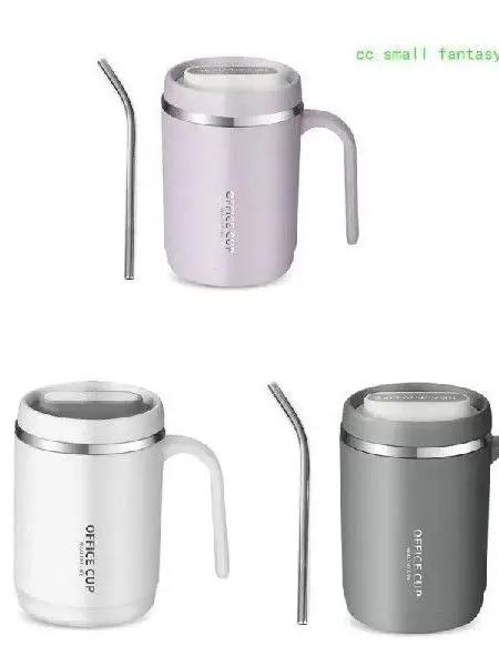 ra-500ml-二重壁ステンレス鋼製コーヒーカップ-ストロー付き-幾何学模様-カジュアル-ビジネス用-マグネット式