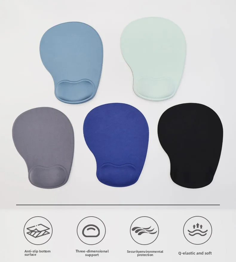 Selbstreinigende Leder-Handgelenkauflage Mauspad Ergonomische Schreibtischunterlage für Büro und Gaming 5 Farben Quadratische und Runde Optionen – Detail 3
