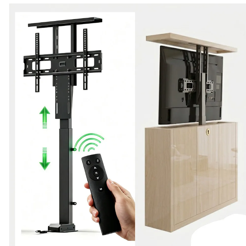 Motorized Remote Control 24V Drop Down TV Lift Automatic System Electric Hidden TV Lift Stand for 32-70